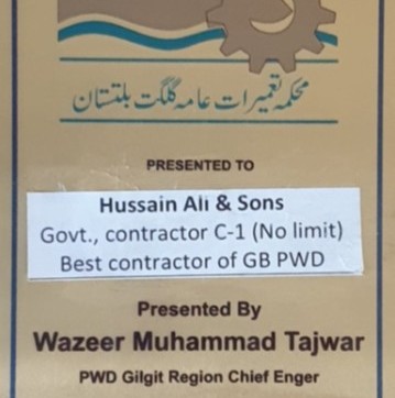 Best Contractor of GB PWD